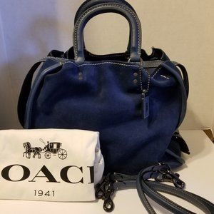 Auth Coach 1941 Rogue 36 cm Denim Suede